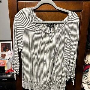 Grey top. Size medium. Worn but good condition